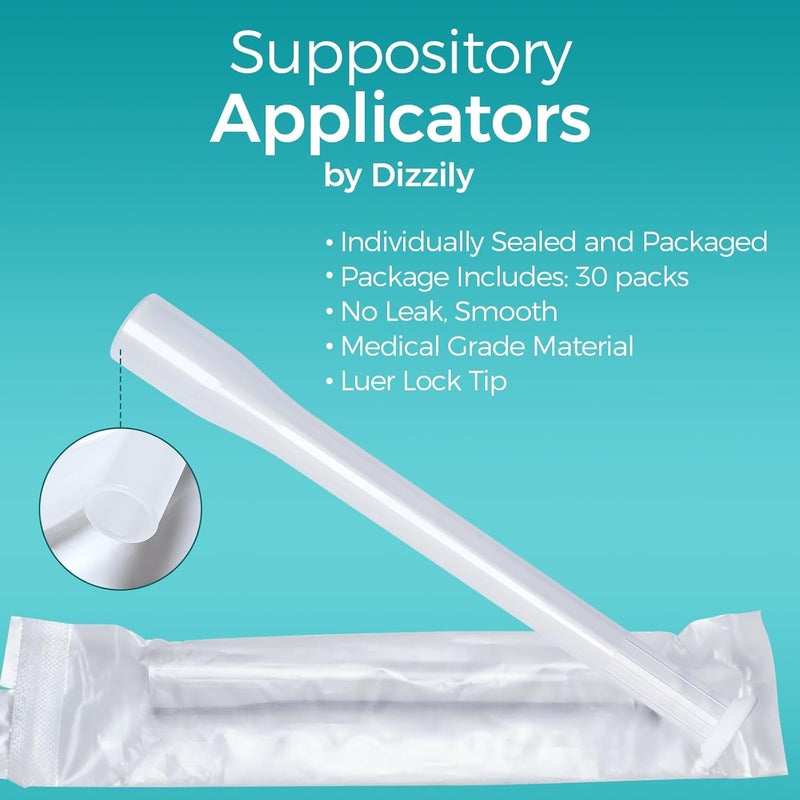 Dizzily 30 Pack Disposable Vaginal Suppository Applicators for Women, Individually Wrapped, Hygienic - Fits Most Boric Acid Suppositories, Pills, Tablet, Cap-sules and Feminine Care Applicator - Image 5